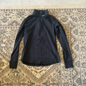UNDER ARMOUR cold gear black dri dry fit half zip long sleeve 🔵